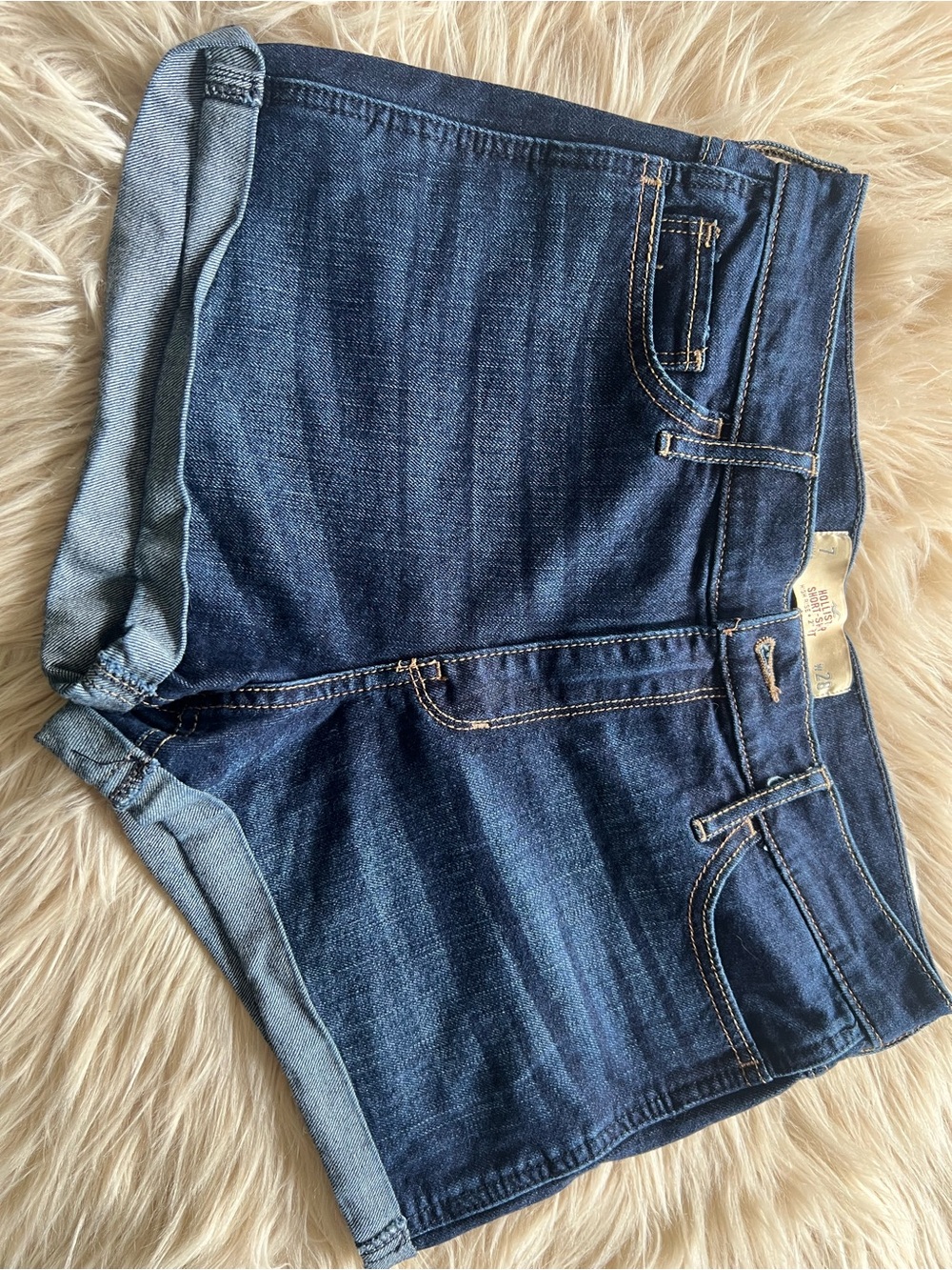 Hollister Dark Blue Denim Women’s Jean Shorts